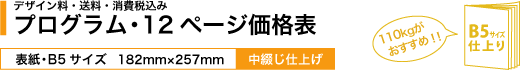 演奏会・リサイタルプログラムP12_B5