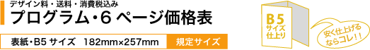 演奏会・リサイタルプログラムP6_B5